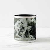 2頭の「泥灰質の馬」の1頭、1739-45年 ツートーンマグカップ (中央)