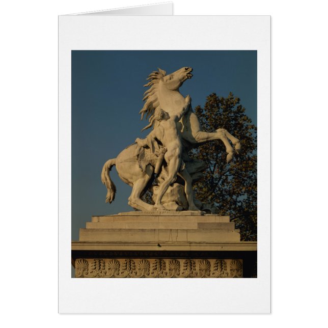 2頭の「泥灰質の馬」のoriginallの1つのレプリカ (正面)