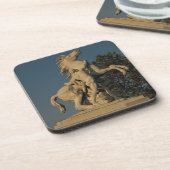 2頭の「泥灰質の馬」のoriginallの1つのレプリカ コースター (左側)