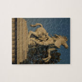 2頭の「泥灰質の馬」のoriginallの1つのレプリカ ジグソーパズル (横)