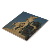 2頭の「泥灰質の馬」のoriginallの1つのレプリカ タイル (側面)