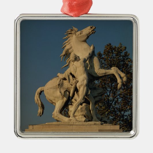 2頭の「泥灰質の馬」のoriginallの1つのレプリカ メタルオーナメント (正面)