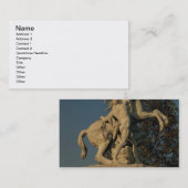 2頭の「泥灰質の馬」のoriginallの1つのレプリカ 名刺 (正面/裏面)