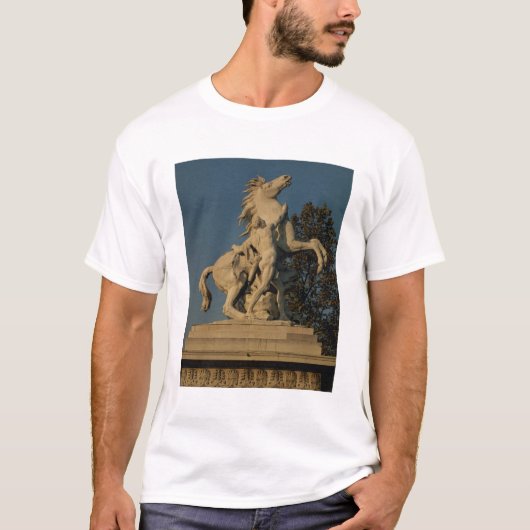2頭の「泥灰質の馬」のoriginallの1つのレプリカ tシャツ (正面)