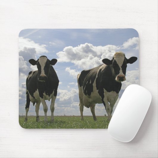 2頭のFriesian牛 マウスパッド (マウス)