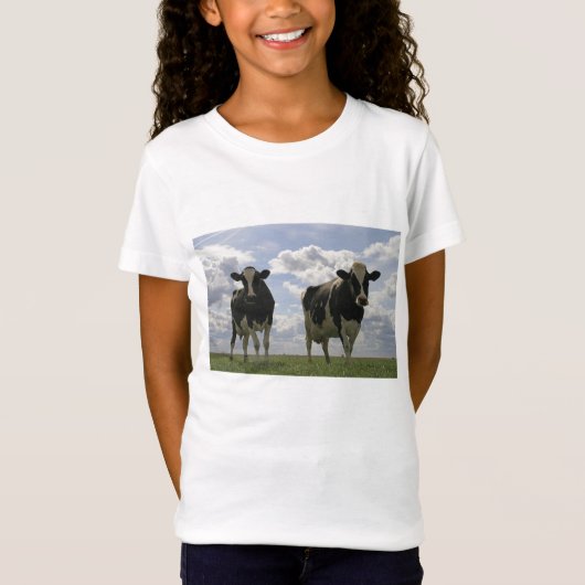 2頭のFriesian牛 Tシャツ (正面)