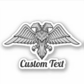 2頭ステッカー付きグレーイーグル シール (正面)