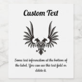 2頭付きイーグル ワインラベル (シングルラベル)