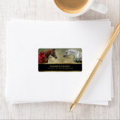 2頭絵画の馬。                       ラベル (インサイチュ)