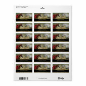 2頭絵画の馬。                       ラベル (フルシート)