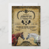 2頭絵画の馬。                       招待状 (正面)