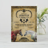 2頭絵画の馬。                       招待状 (スタンド正面)