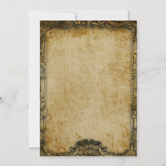 2頭絵画の馬。                       招待状 (裏面)