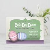 2飾卵-イースターデーディナー招待状 招待状 (スタンド正面)