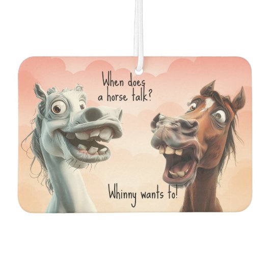 2馬予測できなのジョーク黒ピンク カーエアーフレッシュナー (正面)