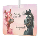 2馬予測できなのジョーク黒ピンク カーエアーフレッシュナー (左)