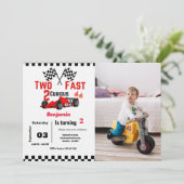 2高速カーレース少年2nd誕生日パーティー 招待状 (スタンド正面)