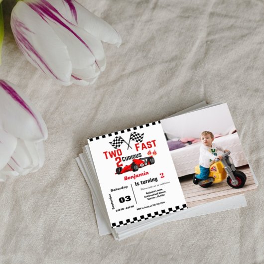 2高速カーレース少年2nd誕生日パーティー 招待状