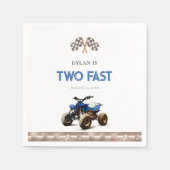 2高速クワッドバイク誕生日 スタンダードカクテルナプキン (正面)