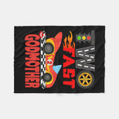 2高速ゴッドマザーピットクルーレーシングカーファミリーバット フリースブランケット (正面(横))