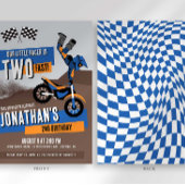 2高速ダートバイク誕生日招待状 招待状