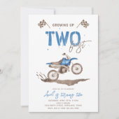 2高速ダートバイク誕生日招待状 招待状 (正面)