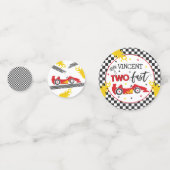 2高速バースデーパーティー赤いレースカー2nd誕生日 コンフェッティ (裏面)