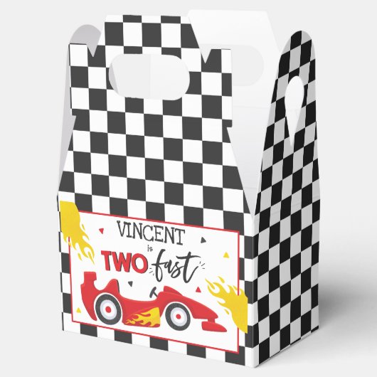 2高速バースデーパーティー赤いレースカー2nd誕生日 フェイバーボックス (オープン)