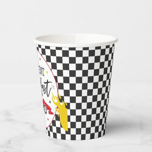 2高速バースデーパーティー赤いレースカー2nd誕生日 紙コップ (左)