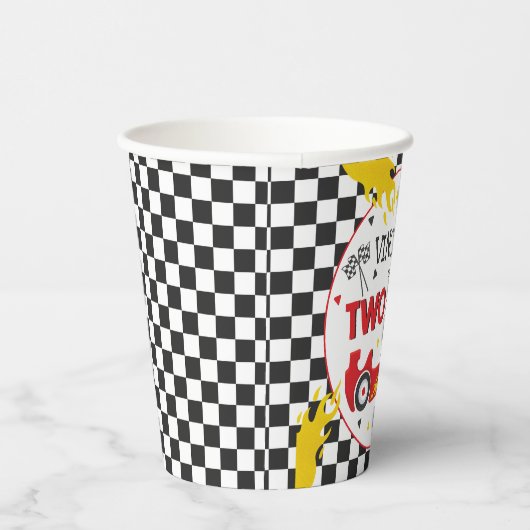 2高速バースデーパーティー赤いレースカー2nd誕生日 紙コップ (右)