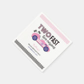 2高速ピンクレースカー第2誕生日 スタンダードカクテルナプキン (角)