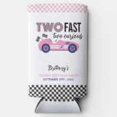 2高速ピンクレースカー第2誕生日 スリム缶クーラー (正面)