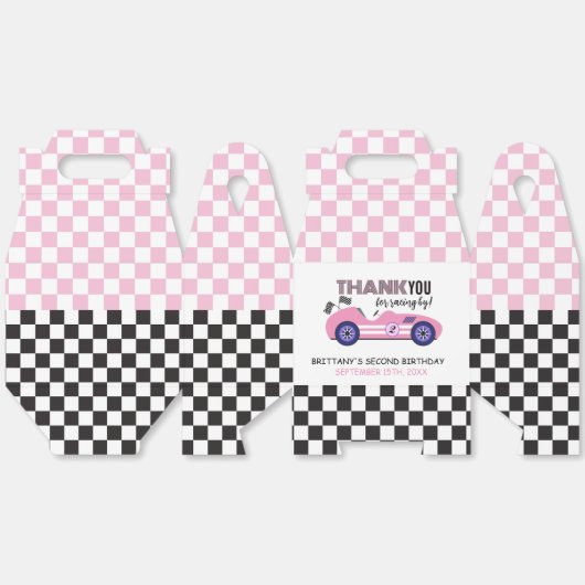 2高速ピンクレースカー第2誕生日 フェイバーボックス (見開き)