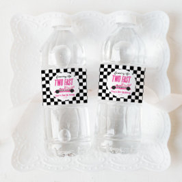 2高速ピンクレースカー2nd誕生日パーティー ペットボトルラベル