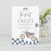 2高速ブルーダートバイクボーイ2nd誕生日パーティー 招待状 (スタンド正面)