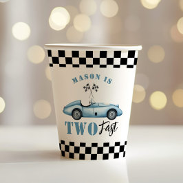 2高速ブルーレースカーキッズ2nd誕生日 紙コップ