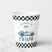 2高速ブルーレースカーキッズ2nd誕生日 紙コップ (裏面)