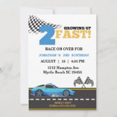 2高速ブルーレースカーボーイ2nd誕生日パーティー 招待状 (正面)