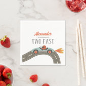 2高速ブルーレースカー誕生日ナプキンス スタンダードカクテルナプキン (インサイチュ)