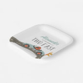 2高速ブルーレースカー誕生日 ペーパープレート (傾斜あり)