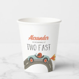 2高速ブルーレースカー誕生日 紙コップ