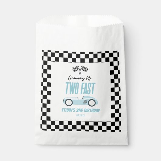 2高速ブルーレースカー2nd誕生日パーティー フェイバーバッグ (正面)