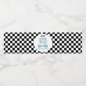 2高速ブルーレースカー2nd誕生日パーティー ペットボトルラベル (シングルラベル)