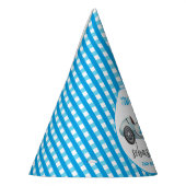 2高速ブルーレースカー2nd誕生日招待状 パーティーハット (左)