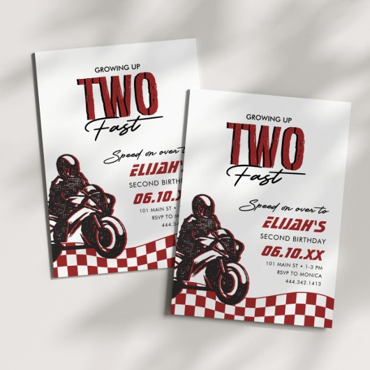 2高速ボーイズ2ndダートバイク誕生日 招待状