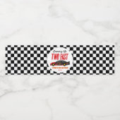 2高速レッドフレームレースカー2nd誕生日パーティー ペットボトルラベル (シングルラベル)