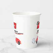 2高速レッドレースカーボーイ1歳の誕生日 紙コップ (右)