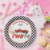 2高速レッドレースカーボーイ2nd誕生日バルーン ペーパープレート (パーティー)