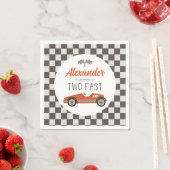 2高速レッドレースカー誕生日 スタンダードカクテルナプキン (インサイチュ)