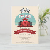 2高速レーサーキッズ2nd誕生日招待状 招待状 (スタンド正面)